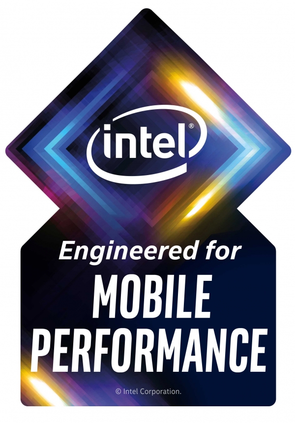 인텔 '모바일 성능을 위한 엔지니어링(Engineered for Mobile Performance)' 식별 스티커