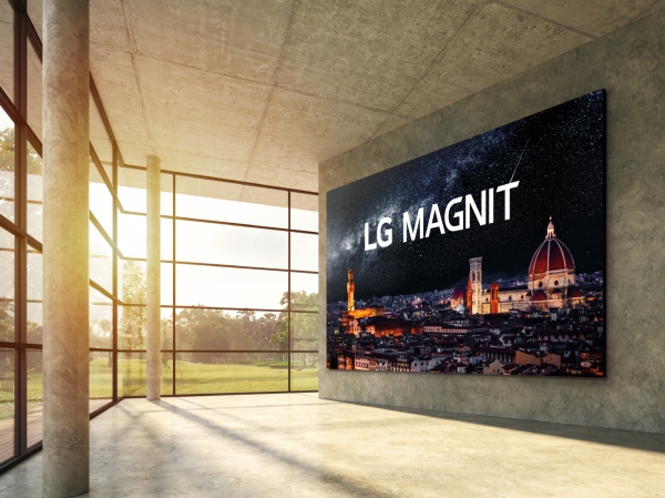 LG전자가 마이크로 발광다이오드(LED) 사이니지 'LG 매그니트'(LG MAGNIT)를 10일 출시했다.
