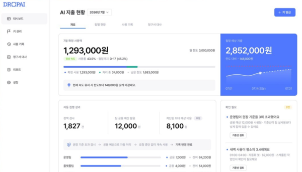 바운드포, '사전통제형' AI 토큰 비용관리 서비스 '파레토' 출시